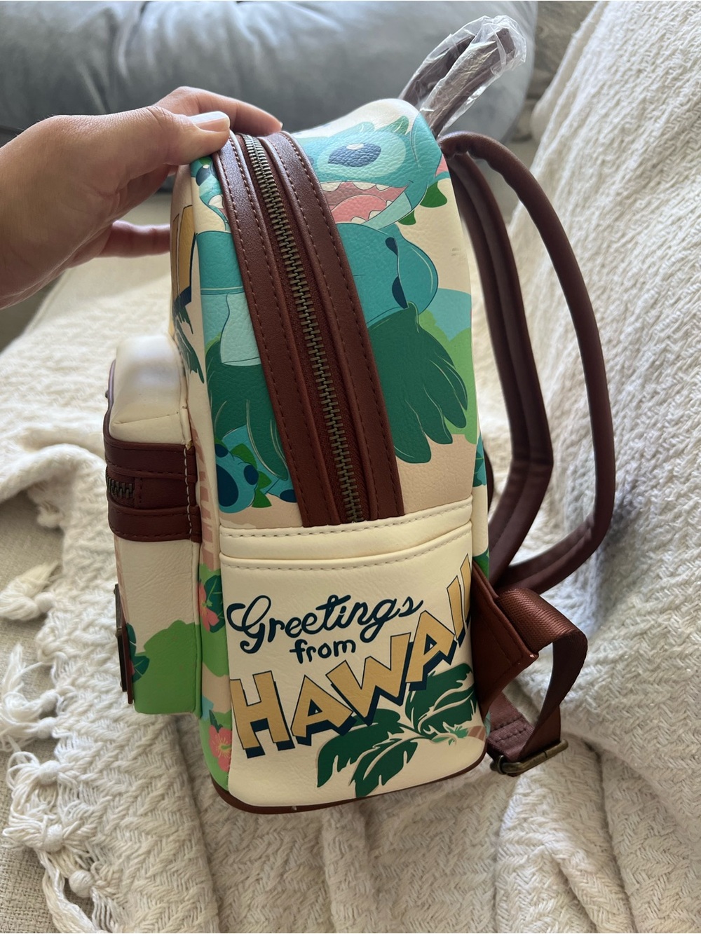 Disney Loungefly Stitch Aloha Poster Mini Backpack - Picture 7 of 8